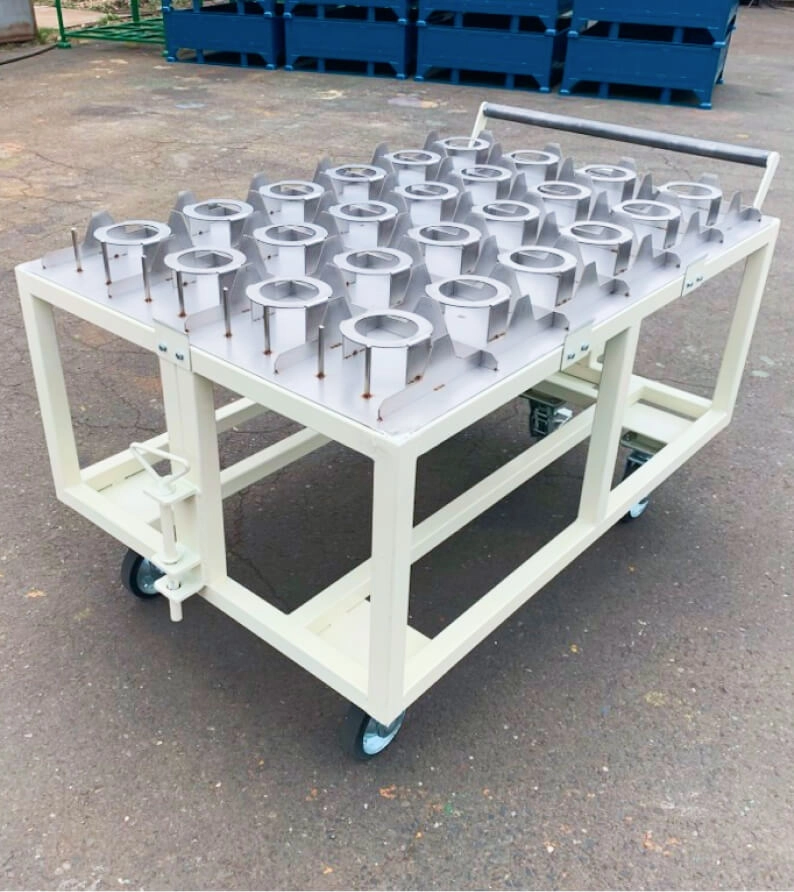 部品固定用の専用設計パレット